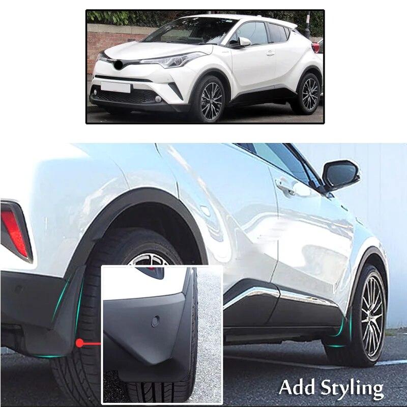 Set Mudflaps For Toyota C-HR 2017 2018  CHR Front Rear Mudflap Fender Guard Splash Flap Bumper Protection Fender Flares