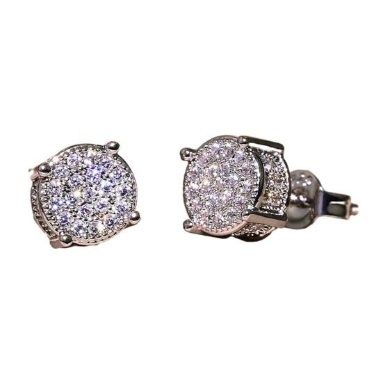 Rhinestone Ear Studs Lightweight Sparkling Stud Earrings Elegant Daily Wear Earrings Jewelry for Women Men Party Accessories