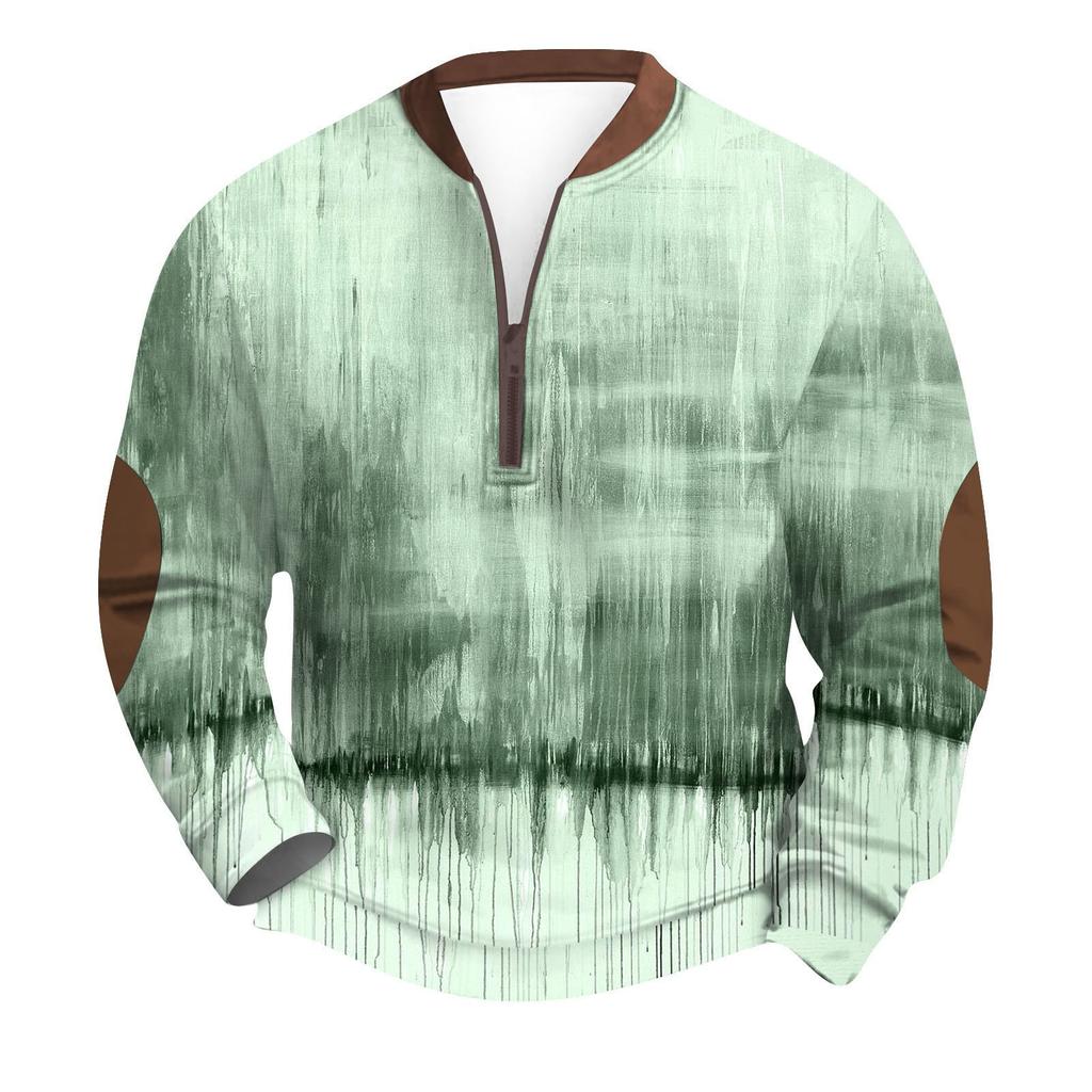 Men's Retro Casual Gradient Printed Sweatshirt