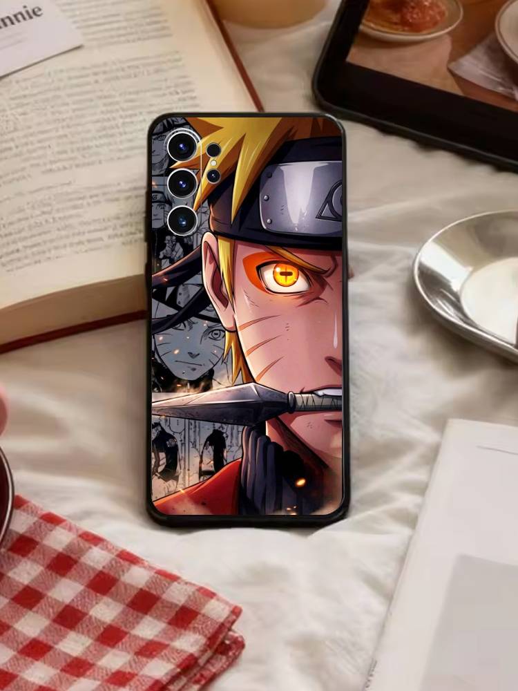 Anime M-Narutos Cover Phone Case For Samsung S26,S25,S24,S23,S22,S30,S21,Ultra,Plus,FE 5G Black Soft Cover
