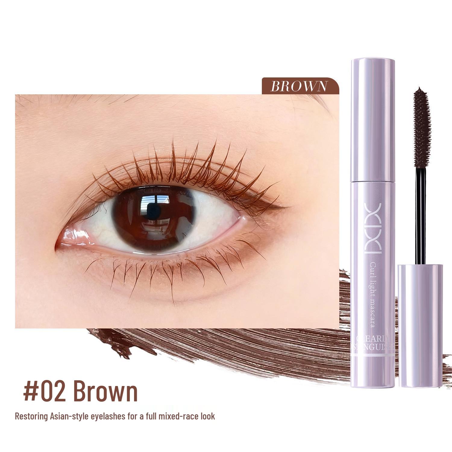 

Xixi Curling Mascara: Lightweight, Long-Lasting, Natural Volume, Waterproof, Sweatproof, Smudge-Proof. коричневий