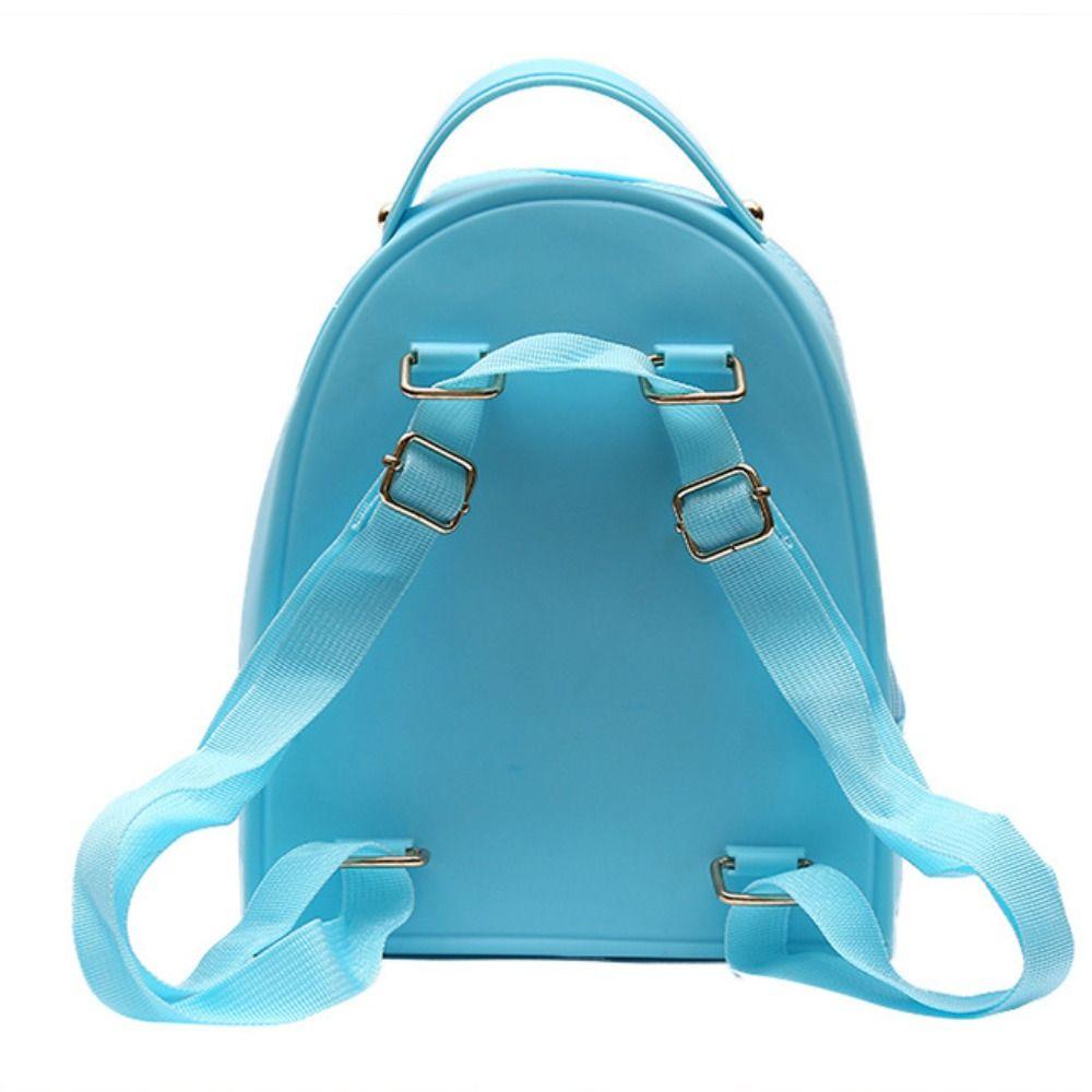 Adjustable Straps Kids Schoolbags Zippered Kindergarten Knapsack Fashion Silicone Backpack  Ladies