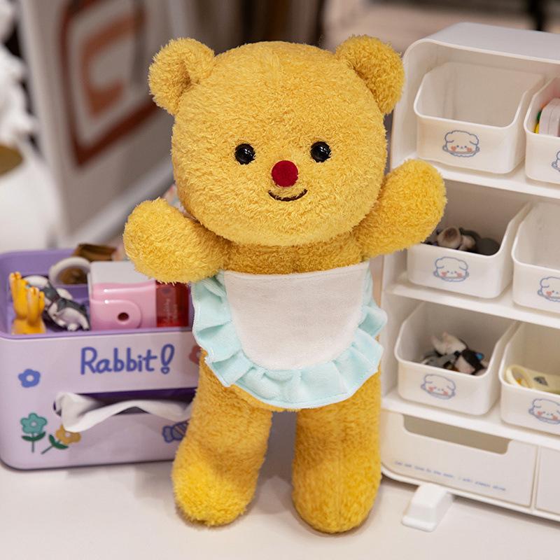 

Butter bear doll yellow dancing bear plush toy bag pendant apron bear 15Cm pendant