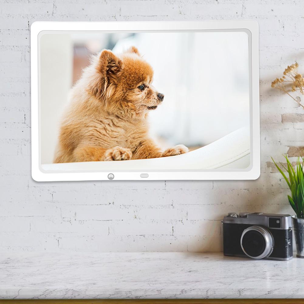 15.4" HD Multifunction Motion Detection Digital Photo Frame with Remote Controller (WhitE )