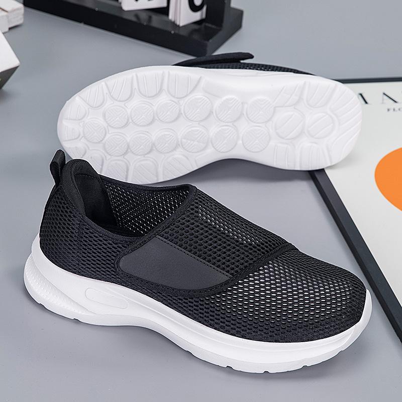 Herren Freizeitschuhe Daumenumkehrung Anpassung Weiche Bequeme Diabetikerschuhe Locker sitzende Große Größe Aushöhlen Ältere Schuhe