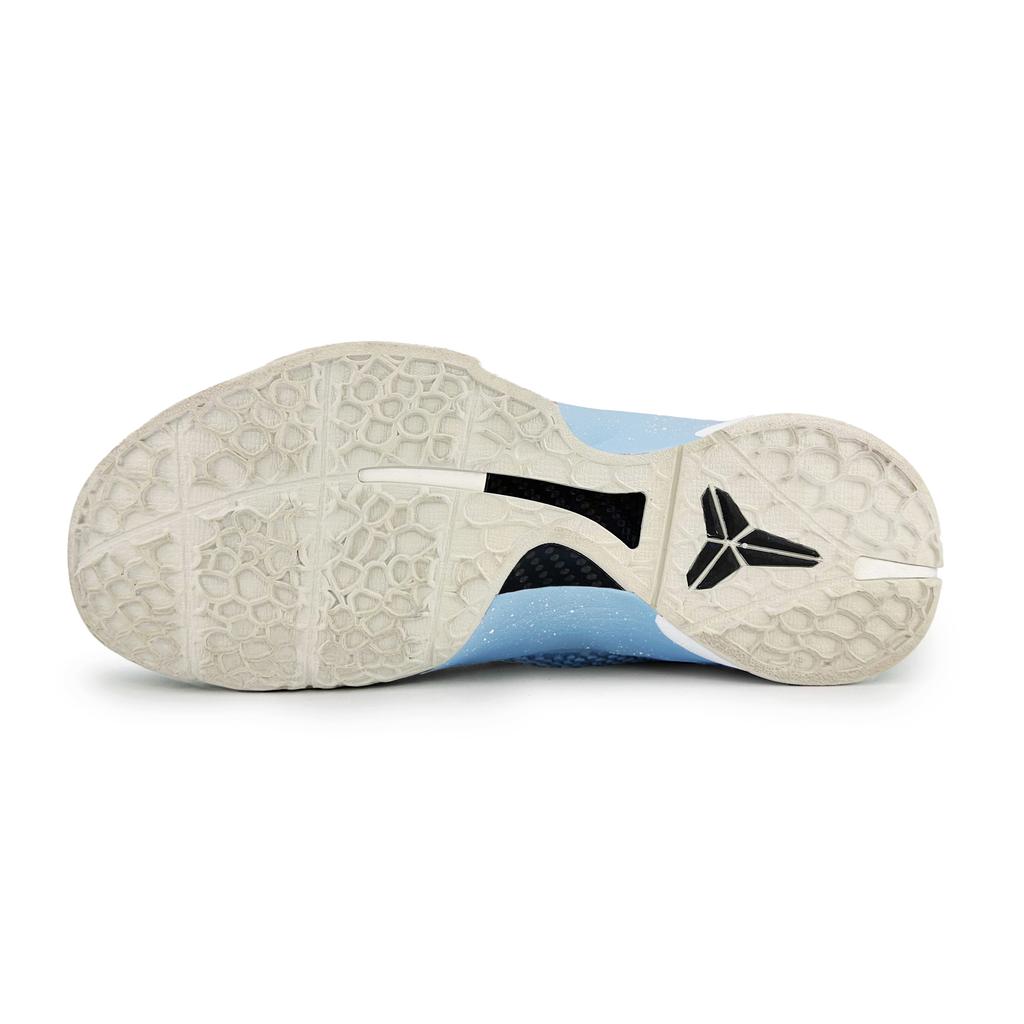 Nike Zoom Kobe 6 Cushioning, Wear Resistant Low Top Basketball Shoes Men's Silver Blue FQ3546-100(Team258-)