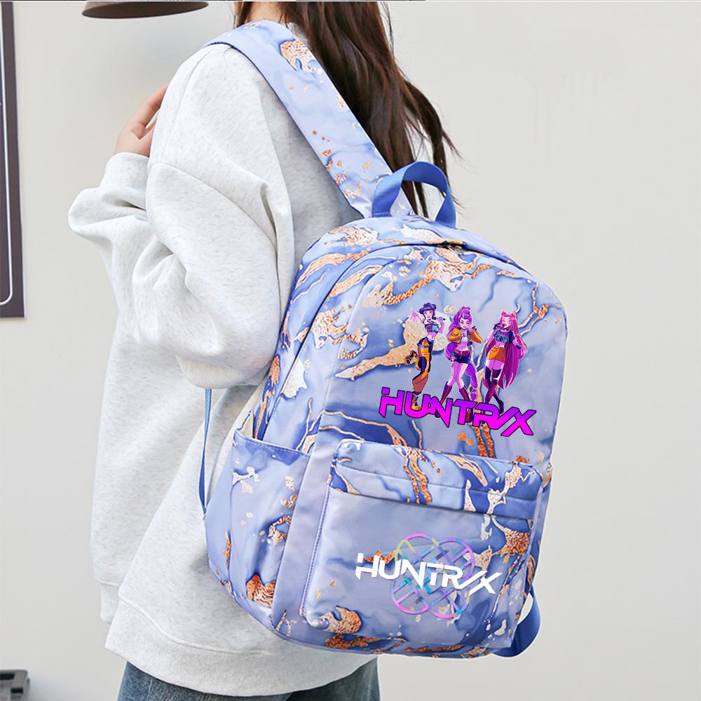 3Pcs/set Anime K-Pop Demon Hunters Printed Backpack Handbag Pencil Case for Teenager Student Bookbag Schoolbag Women Large Capacity Waterproof Bag