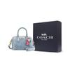 Coach Llavero con Logo Rowan 17 Firma Correa de Hombro Desmontable Ajustable Cierre de Cremallera Bolso Boston de Algodón Bolso Cruzado Mini CDY30-IMNIM