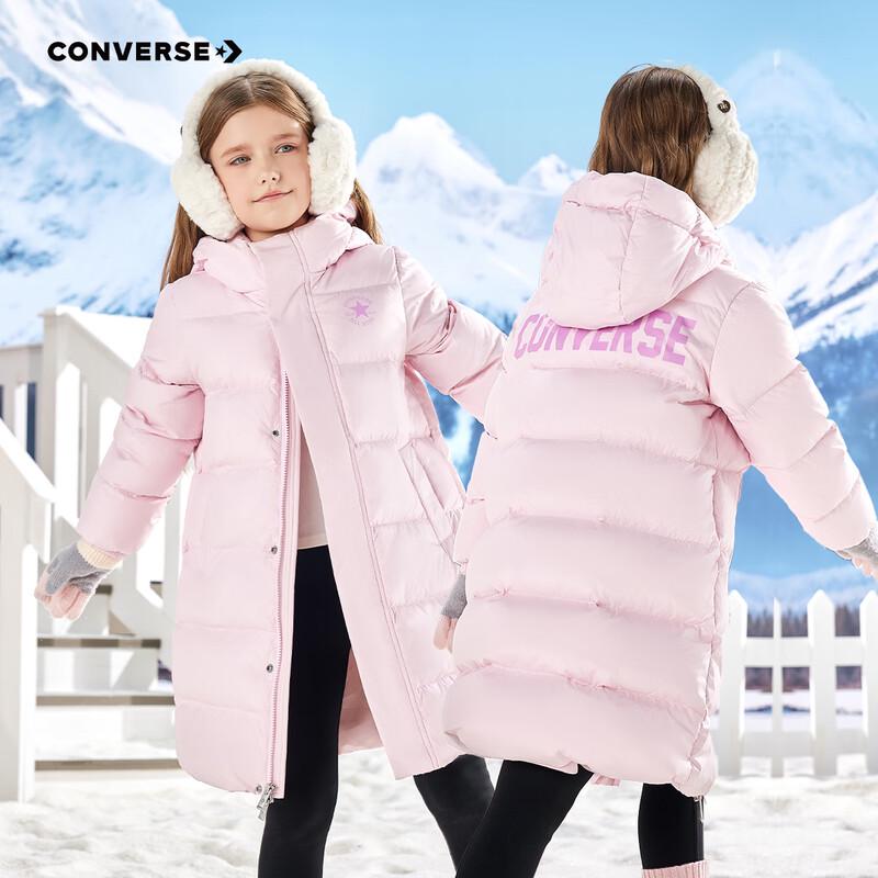 Зимняя пуховая куртка Converse унисекс для детей, средней длины, 90% утиного пуха L