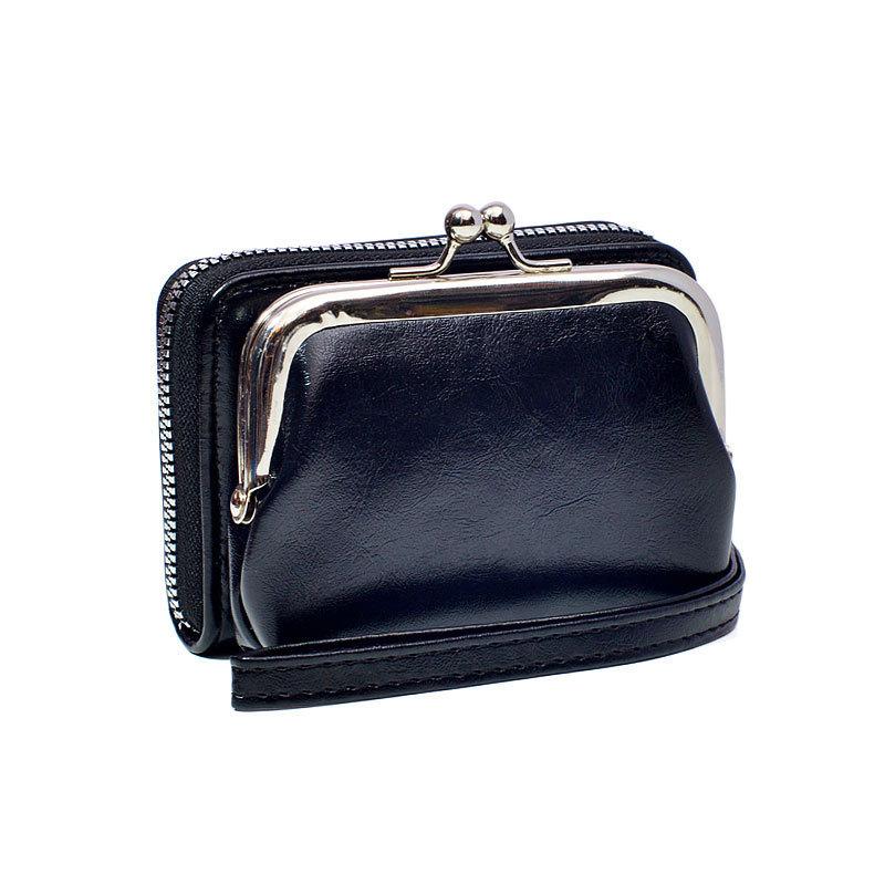 Ladies Buckle Change Bag 4 Inch Zipper Clip Bag Clutch Bag Retro Bag