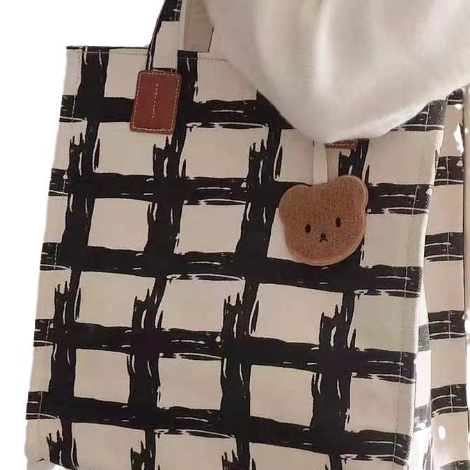 Canvas bag Female versatile student class bag Shoulder bag Women's new model Portable Yukang