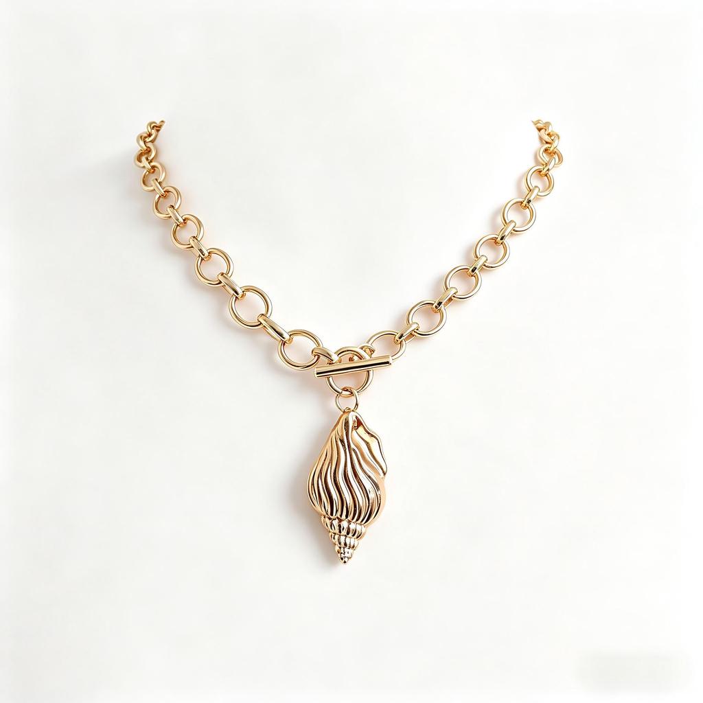 Elegant Peach Heart Hammered Necklace - Women's Clavicle Chain for Daily Wear