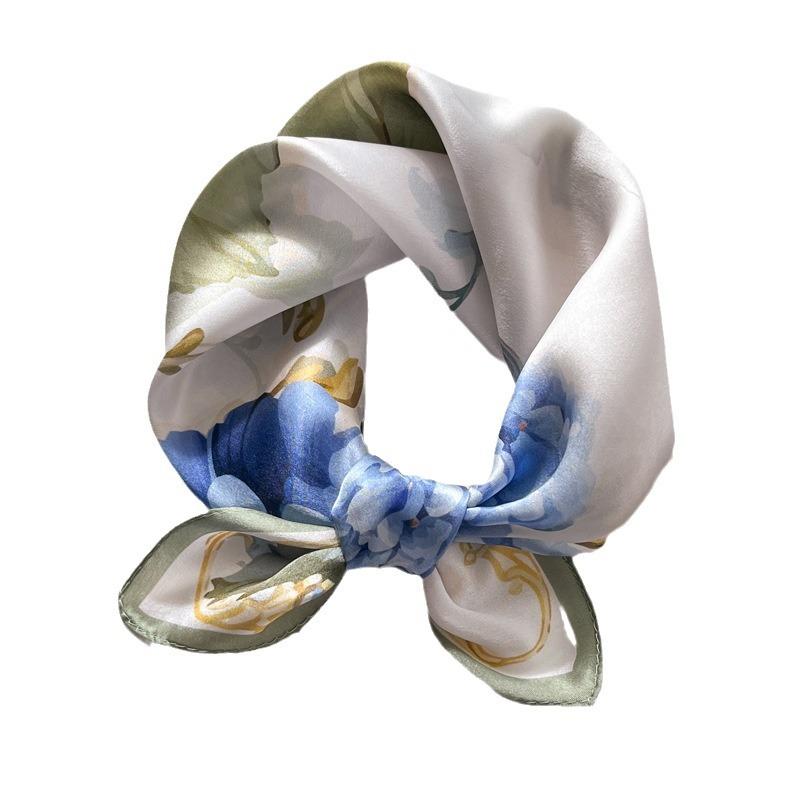 Luxury Brand 100% Real Silk Scarf Women Square Neck Tie Shawls Wraps for Ladies Foulard Scarves Pashmina Female Hijab Bandana