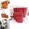 Stylish Lychee Pattern Shoulder Bag Set For Women With 4 Pieces