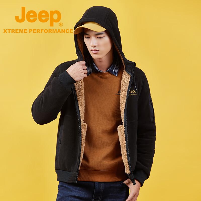Jeep Men's Outdoor Waterproof Hiking Fleece Jacket