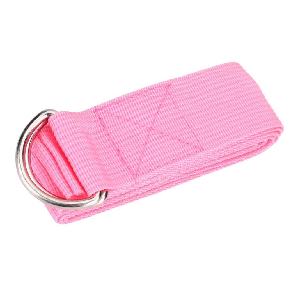 with Metal D Ring Buckle Adjustable Stretch Strap 183*3.8cm Fitness Belt Fitness Exercise