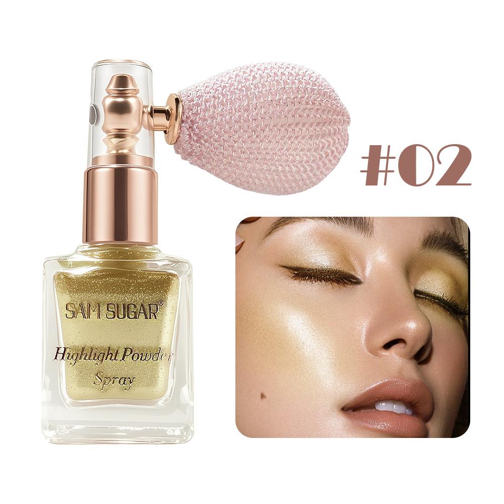 Highlighter-Spray Aufhellender Lidschatten Loser Puder Feiner Glitzer Wasserdichter Highlighter für Gesicht Körper Glitzer-Spray Make-up