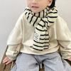 Écharpes de cou pour enfants à motif rayé Chaudes Écharpes tricotées Polyvalentes pour enfants Accessoires d'hiver à la mode