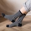 Men's & Women's Ins Style Japanese Striped Cotton Socks  Korean Trendy Design, 100% Cotton Breathable