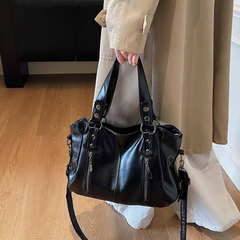 Fashion Leather Shoulder Bag for Women Multi Compartment Square Bag Retro Crossbody Bag Perfect for Shopping Daily Life and Weekend Outings