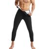 Men's High Waist Sauna Sweat Leggings Compression Pants with Waist Trainer Slimming Fitness Body Shaper Leggings