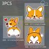 Car Cartoon Car Sticker Corgi Sticker Electric Car Motorcycle Rain Auto Sticker for Window Body Decor Helmet Sticker