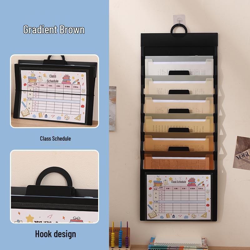 Rainbow Accordion Bag: Multi-layer Student Test Paper & Office Document Organizer