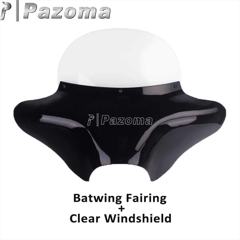 ABS Plastic Batwing Front Fairing Universal Motorcycle For Harley Road King Softail Suzuki VL800K1 Honda VT750 VT1100 Shadow