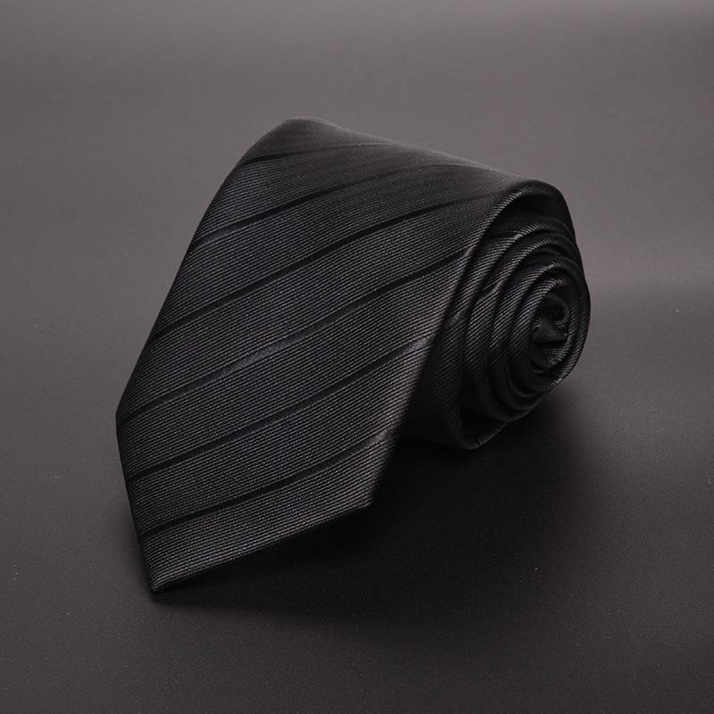 Krawatte Herren Reißverschluss Knotenfrei Klassisch Blau Schwarz Burgunder Einfarbig Gestreift Anzug Kleid Kragen