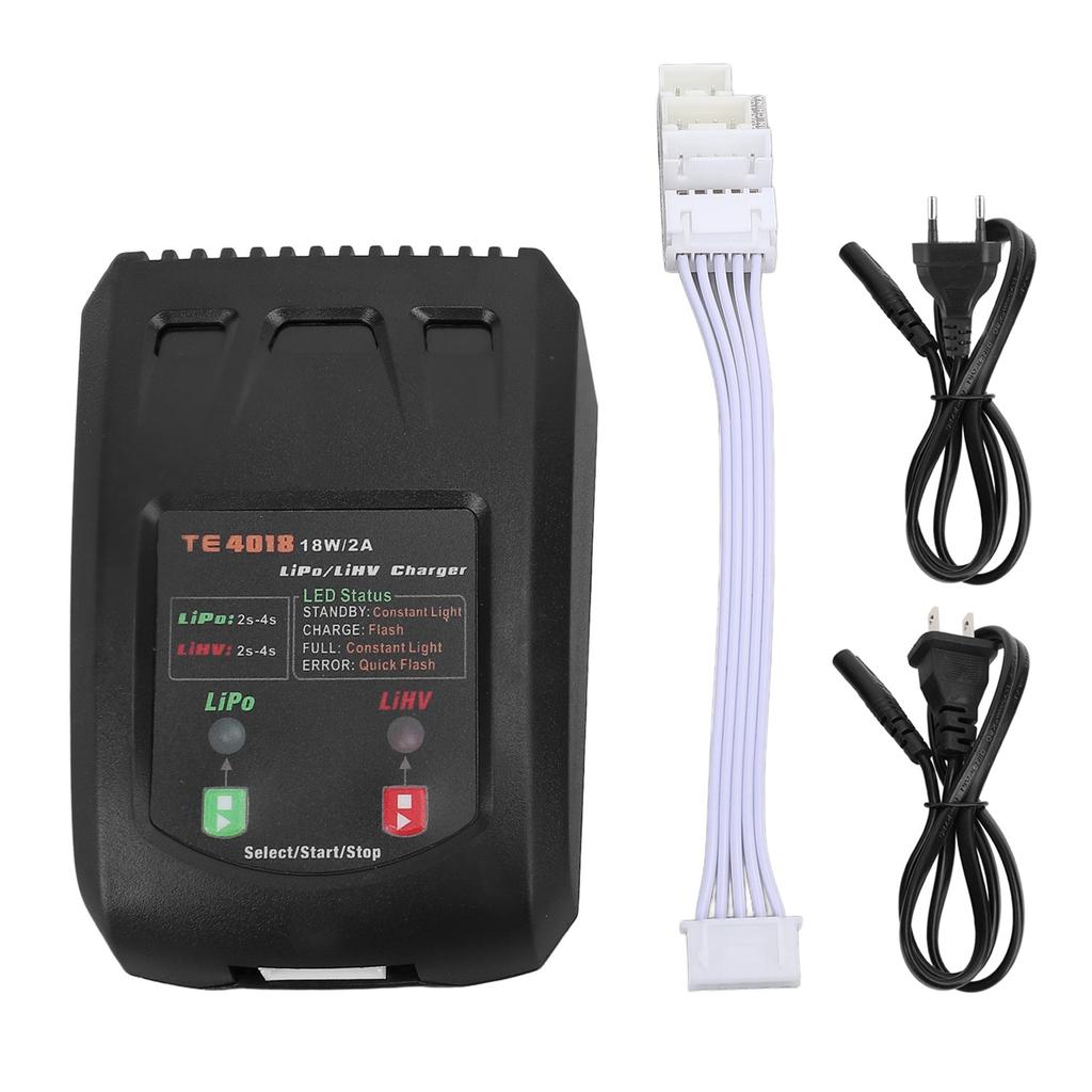 18W LiHV Charger High Voltage 2S 3S 4S Battery Balance Charger for Airplanes Cars Boats Toy