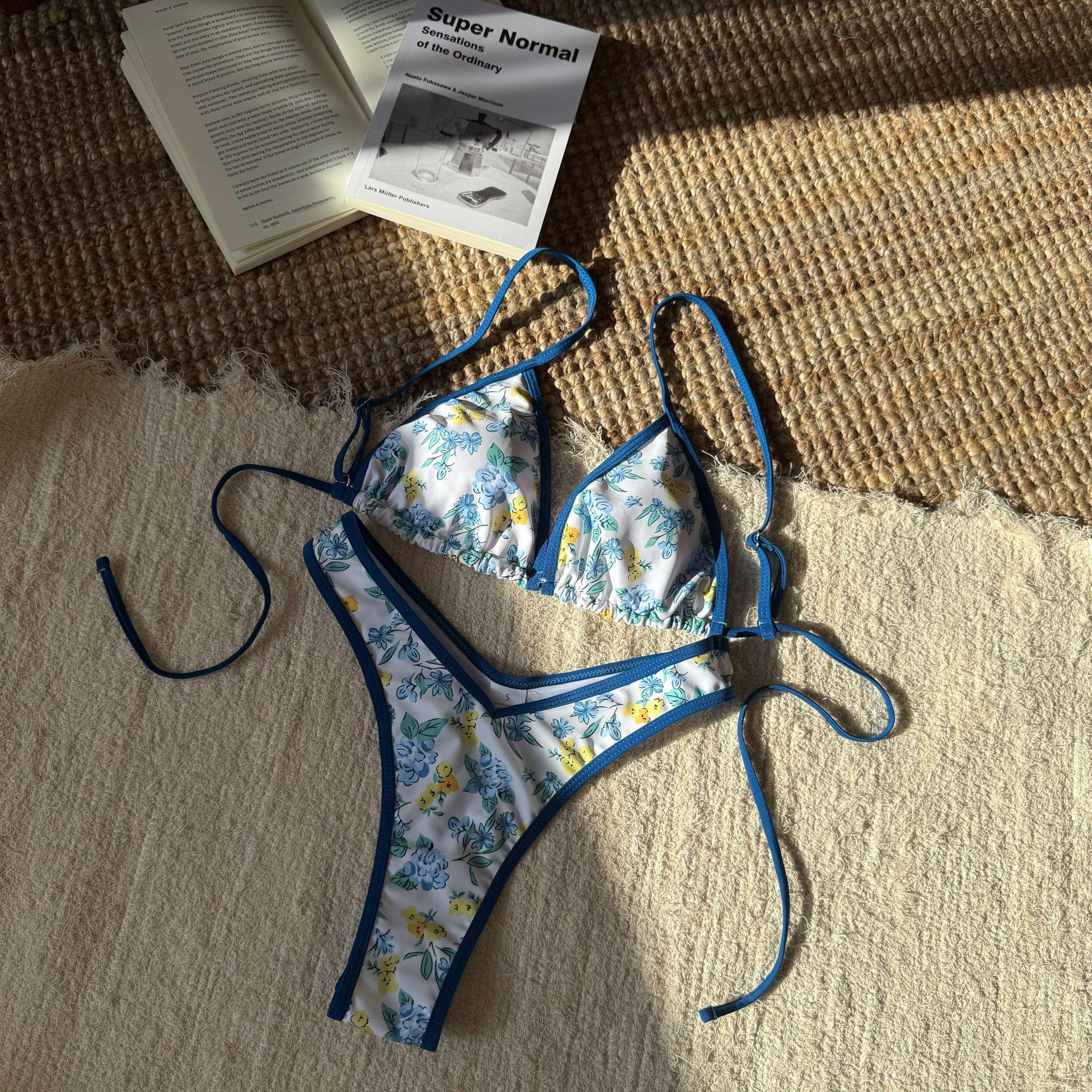 2025 Women s Leopard Print Two-Piece Triangle Bikini Swimsuit Small