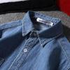 2023 Men's Wear-Resistant Thin Denim Work Shirt - Fashionable Long Sleeve Autumn Jacket