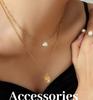 European Double-Layer Freshwater Pearl Pendant Necklace for Women, Gold-Plated Clavicle Design, P831
