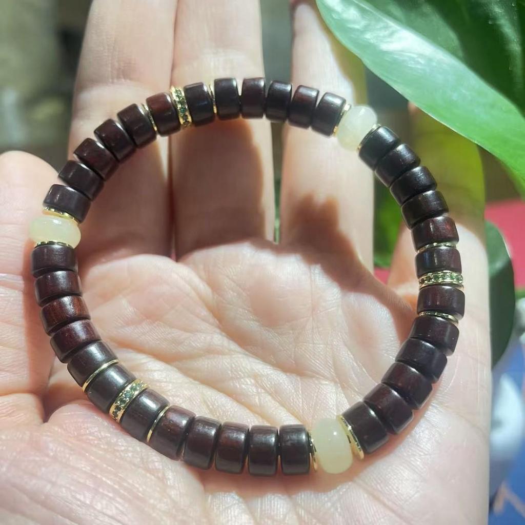 Unisex Sandelholz Tabletten Wolken Armband: Ethnischer Stil mit geradlinigem literarischem Design