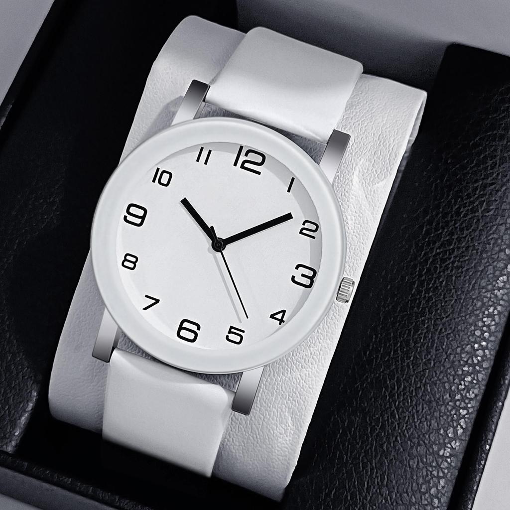2023 Men's Minimalist Leather Strap Quartz Wristwatch