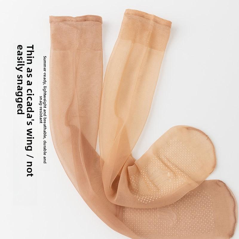 Transparent Silk Stockings - Ultra-thin, Seamless, Fully Invisible Summer Anti-slip Half-leg Knee-length Socks