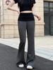 Pantaloni da Yoga a Zampa d'Elefante Color Block da Donna - Vita Bassa, Vita Alta, Versatili, Snellenti per Primavera/Estate