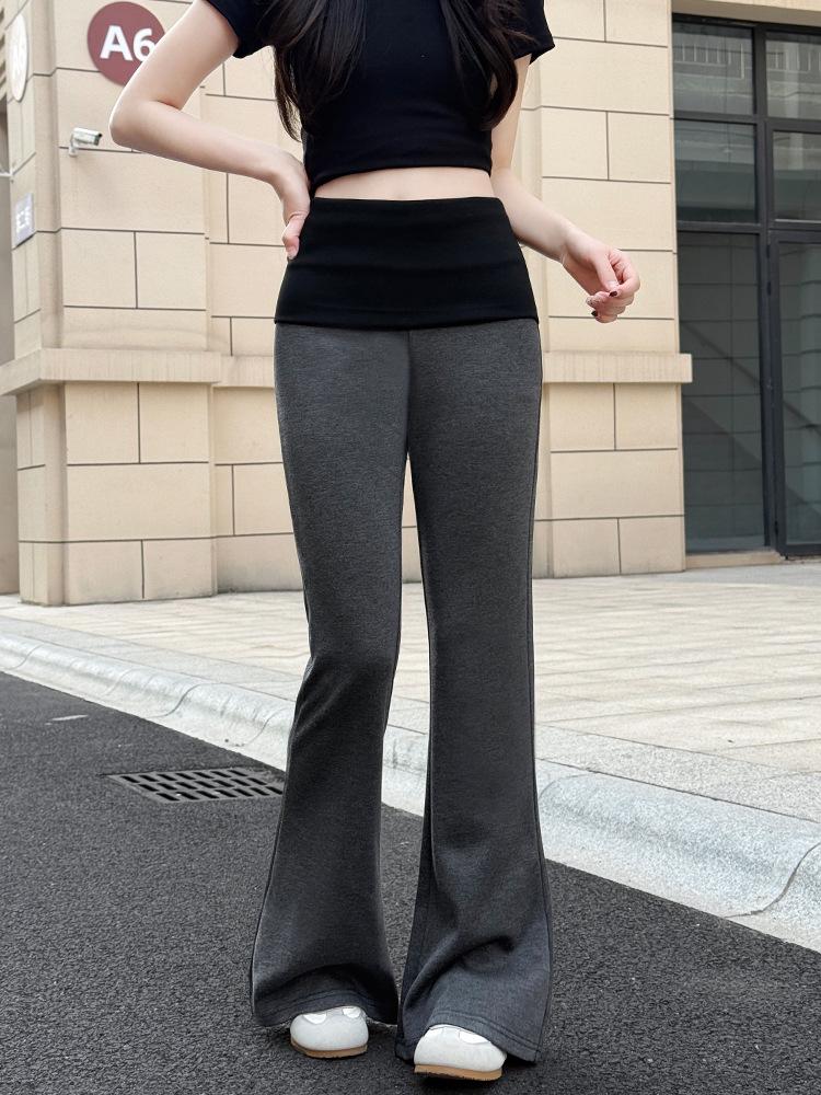 Pantaloni da Yoga a Zampa d'Elefante Color Block da Donna - Vita Bassa, Vita Alta, Versatili, Snellenti per Primavera/Estate