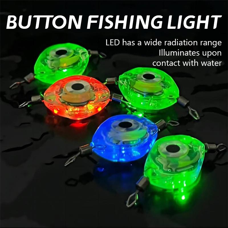 Led Fishing Bait Light Eye Shape Fishing Lure Light Waterproof Sensing Deep Drop For Seawater Freshwater Underwater High Bright