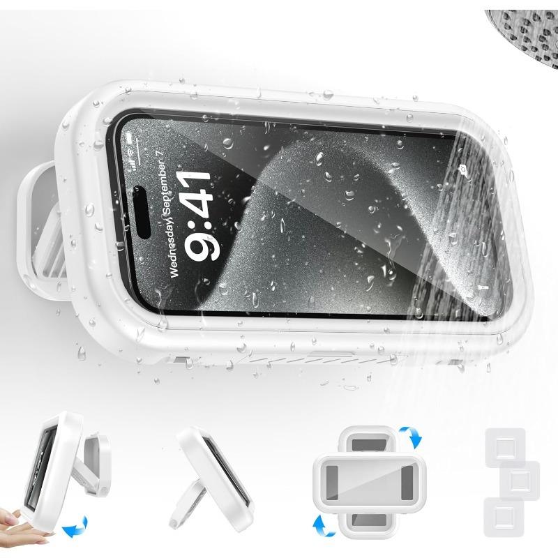 360 ° Rotatable Bathroom Waterproof Phone Case Bathroom Shower Drama Chasing Tool Kitchen Wall Hanging Lazy Person Bracket (Green)