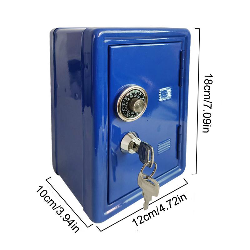 Frcctre Детская безопасная копилка, копилка с лотком для монет, мини-сейф, маленькая безопасная коробка для хранения, копилка с кодовым замком и ключом