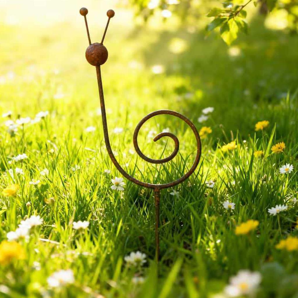 Metal Snail Plant Support Stakes Snail Shape Flower Climbing Sticks Retro Iron Garden Decoration Bracket For Vine Rose