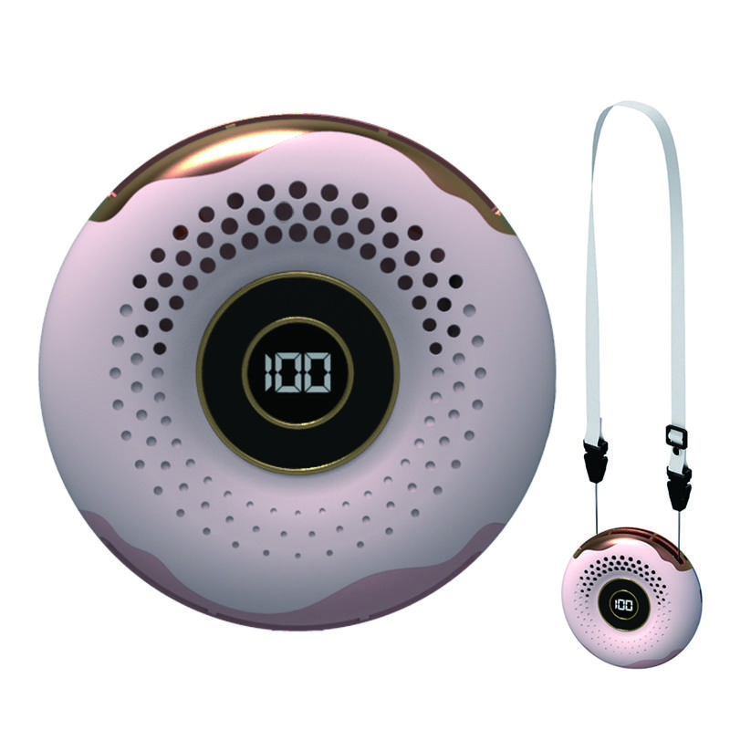 Fashion Portable Bladeless Donut Shape Hanging Neck Fan MINI USB Charging Mute Sports Handheld Neck Fan For Outdoor Sport Travel