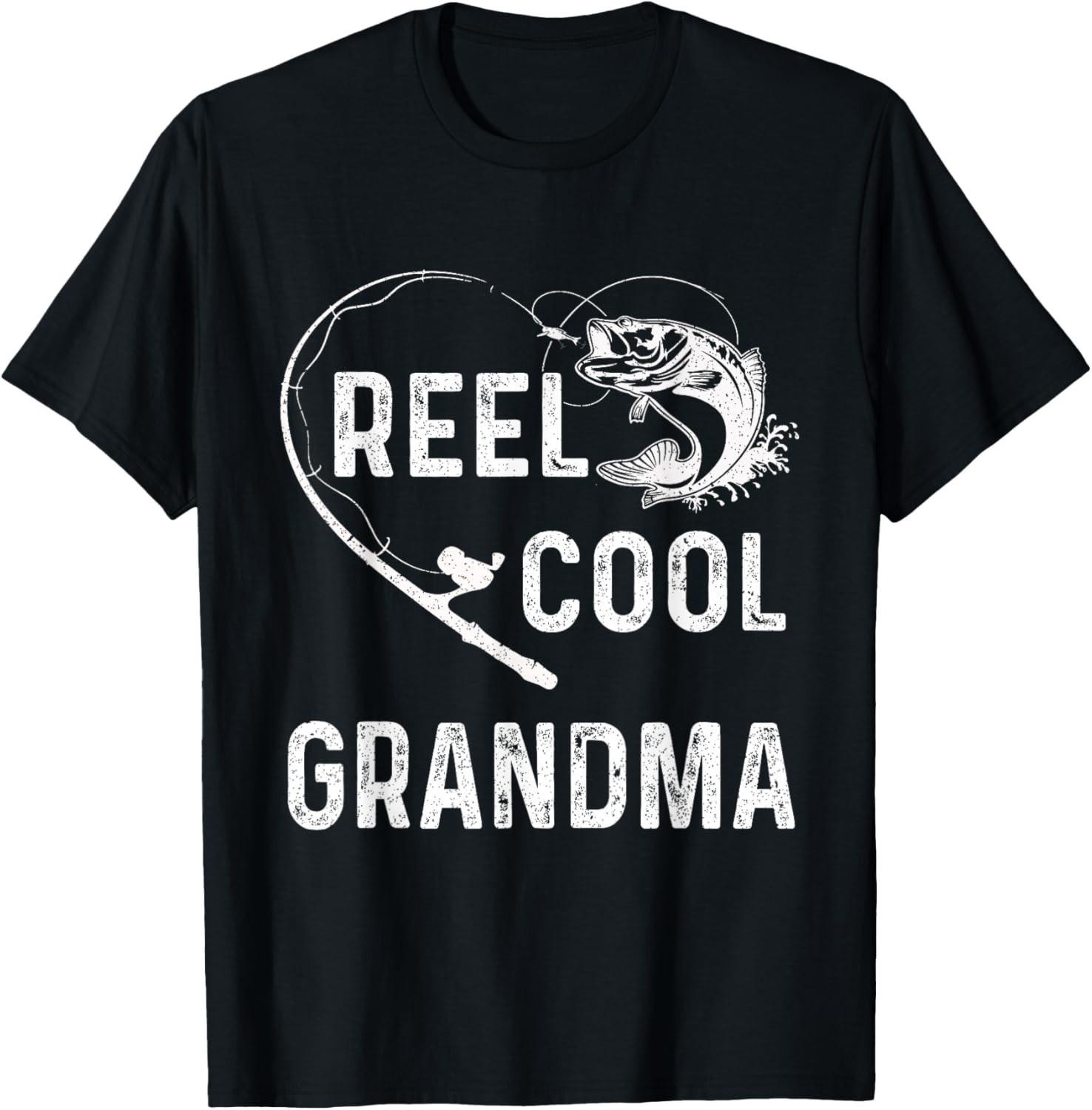 Reel Cool Grandma Retro Fishing Lover For Mothers Day Gift Unisex T-Shirt S разноцветный