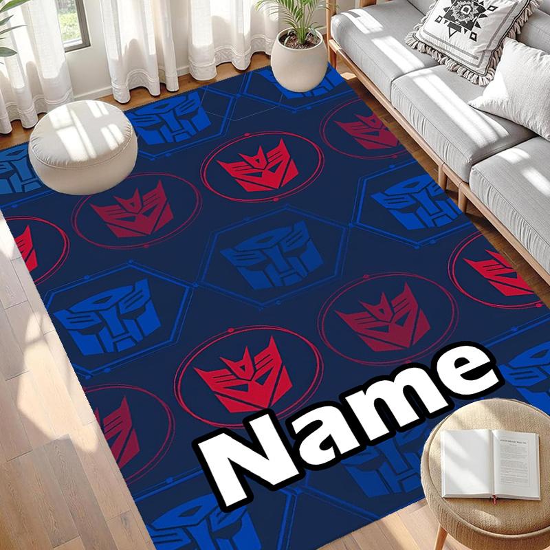 Custom Name Personalized American Science Print Carpet, Versatile Home Decor Rug, for Playroom, Apartment, Balcony, Entryway, Hallway Gift