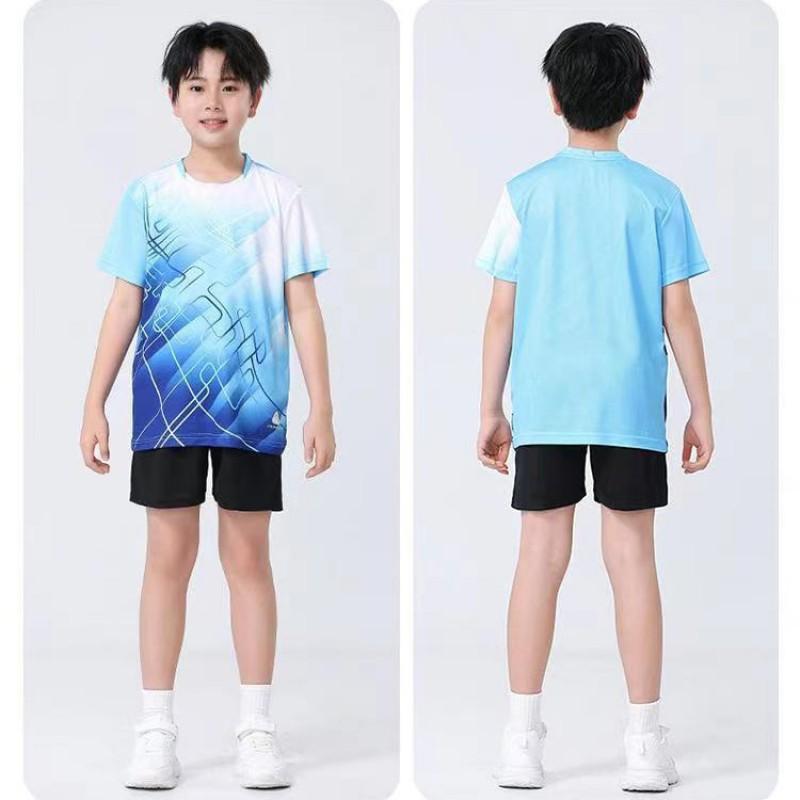 Kids Adult Badminton Tennis Volleyball Training Set Quick Dry Breathable Sport Wear Unisex Athletic Outfit