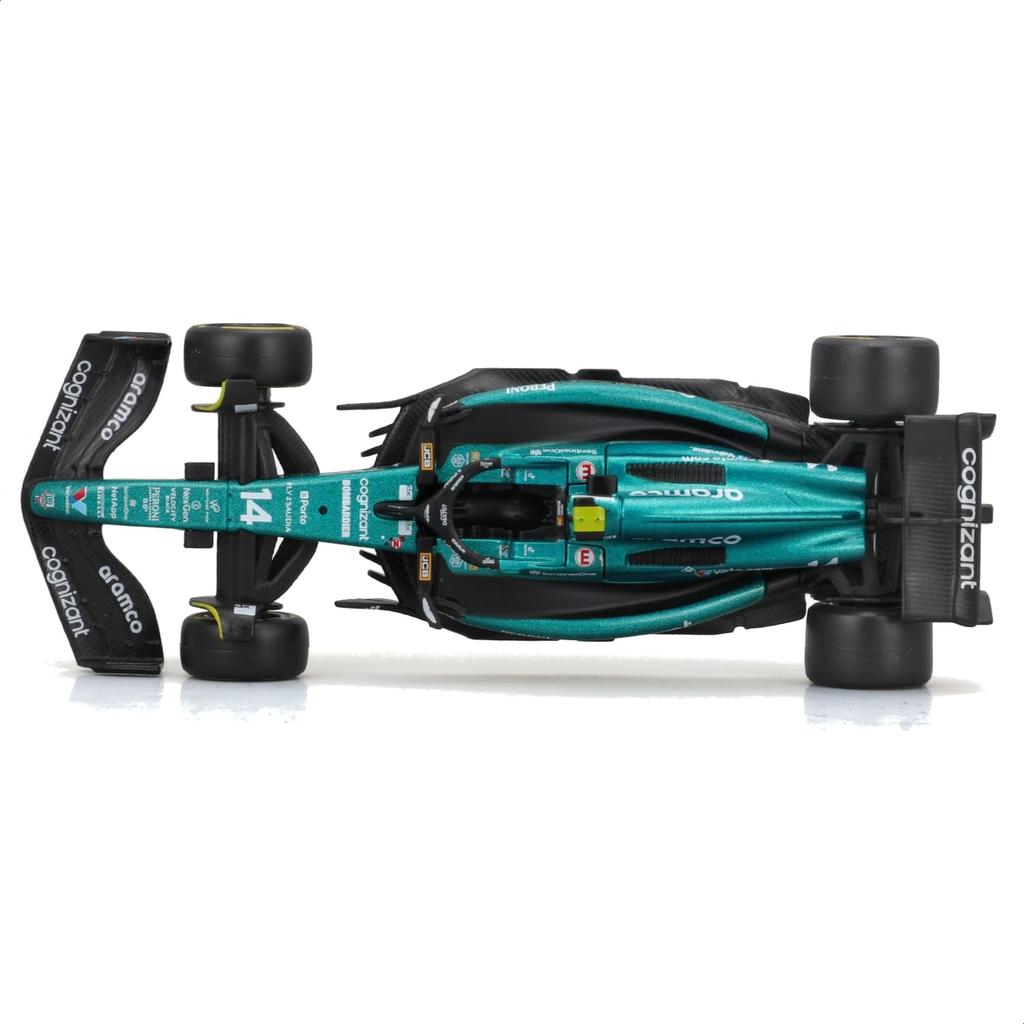 Bburago F1 2023 Model 1/43 Aston Martin AMR23 #14 Fernando Alonso Miniature Car Diecast Model 18-38090(#14)