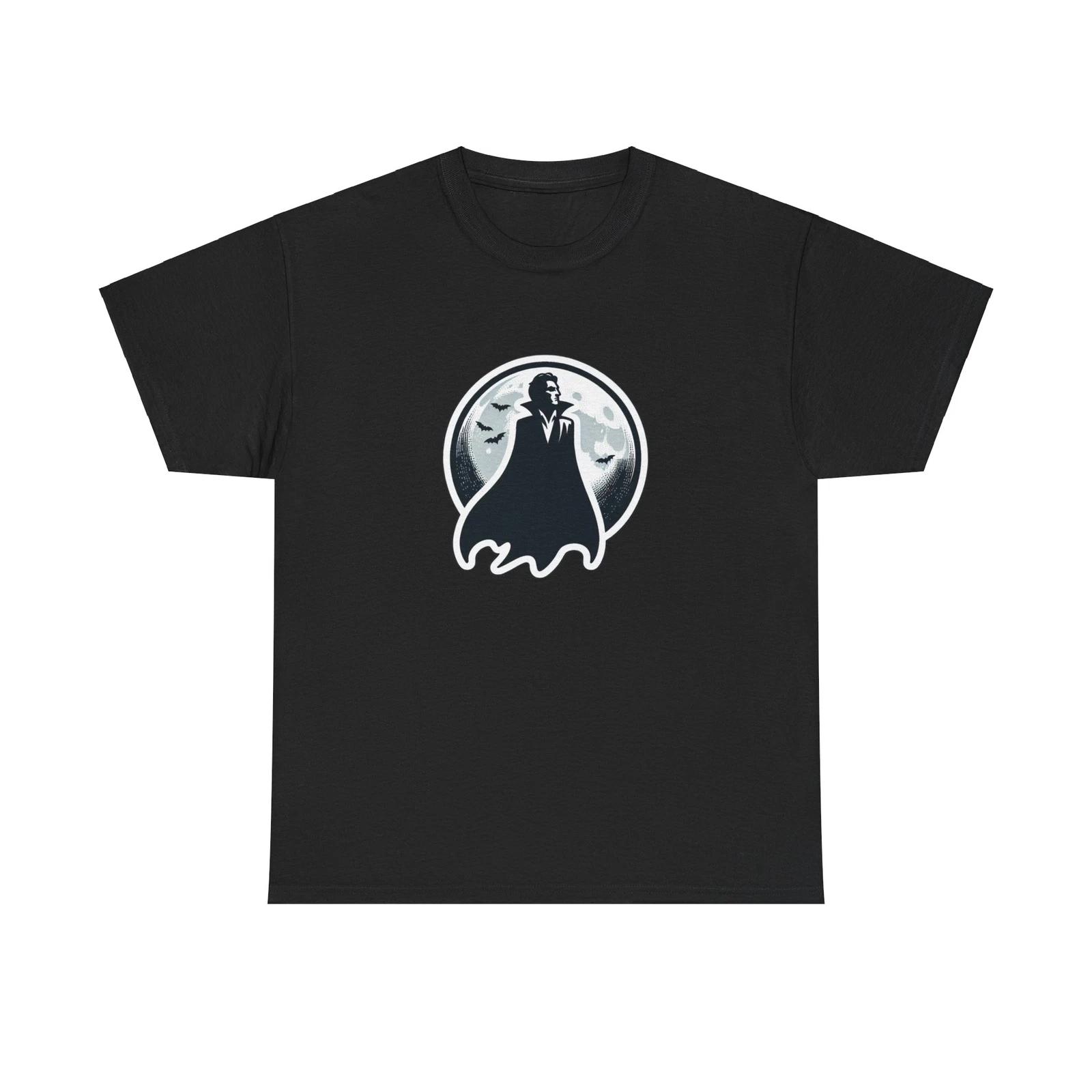 Unisex Adult T Shirt Vampire Silhouette Moonlight Halloween Spooky Festive Tee L