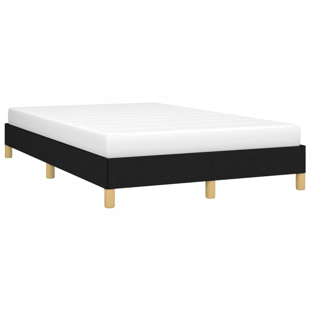 Bed Frame without Mattress Black 120 x 190 cm Fabric