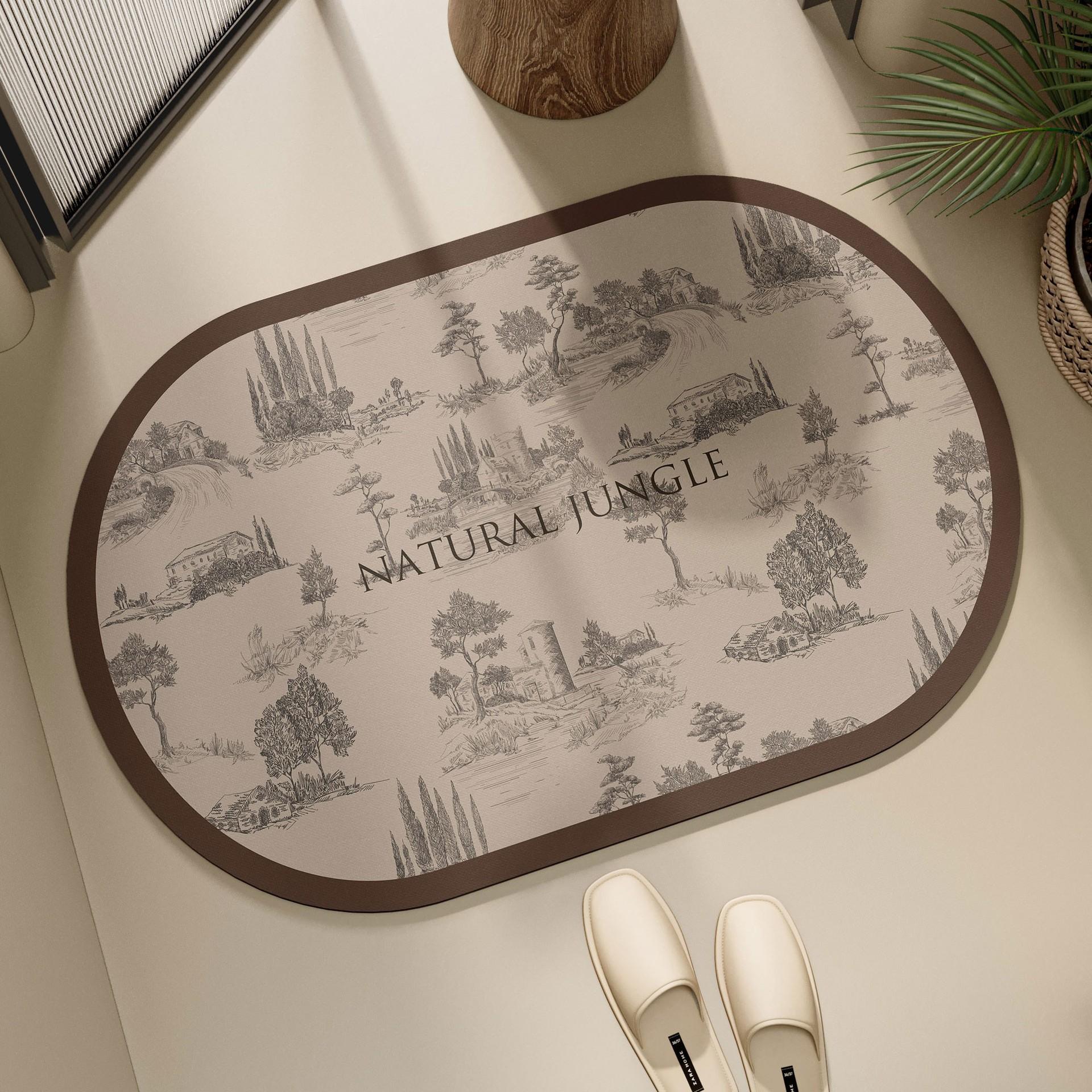 

Коврик для пола в ванной комнате Мягкий диатомовый ил Водопоглощающий Быстросохнущий Туалет Бытовой Сухой Влажный Разделительный Туалет Ванная комната Коврик для ног 40 * 60Cm